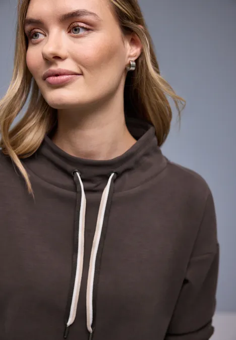 Shirt in effen kleur molten earth