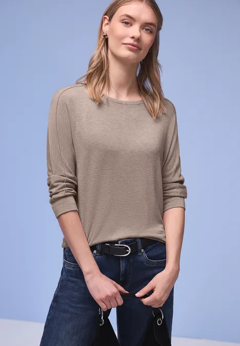 T-shirt au look mélangé light terra mocha mel.