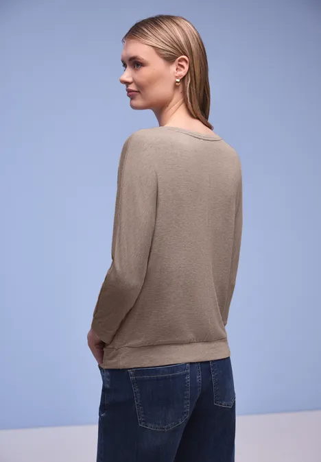 T-shirt au look mélangé light terra mocha mel.