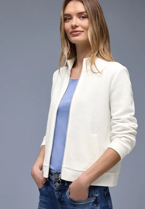 Veste à fermeture éclair off white