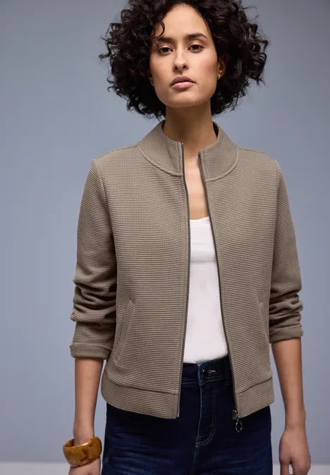 Veste à fermeture éclair light terra mocha