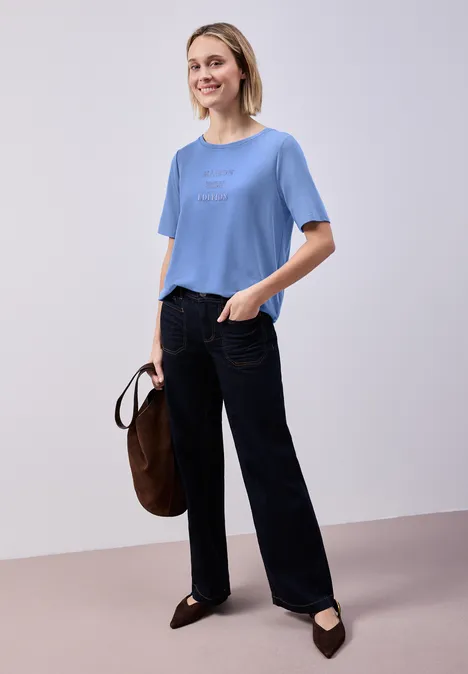 Shirt mit Print bonnet blue