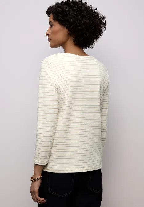 Gestreiftes Shirt off white