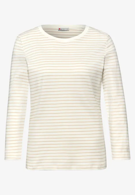 Gestreiftes Shirt off white