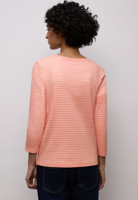 Gestreiftes Shirt light apricot