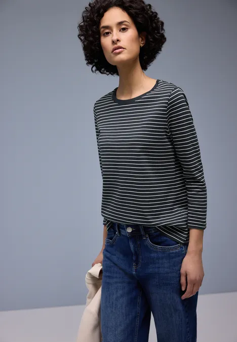 Gestreiftes Shirt shadowed navy