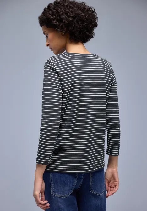 Gestreiftes Shirt shadowed navy