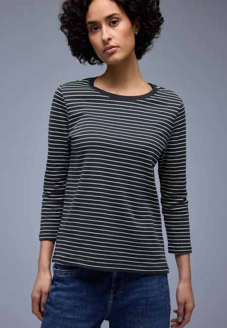 Gestreiftes Shirt shadowed navy