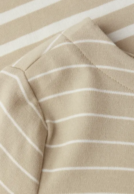 Gestreiftes Shirt cotton beige