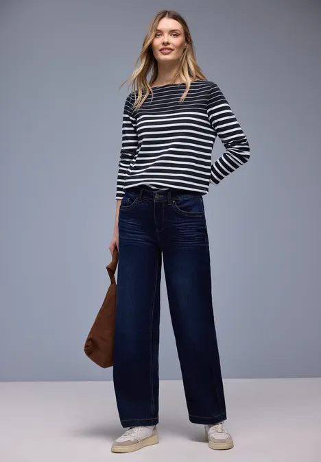 T-shirt à rayures shadowed navy