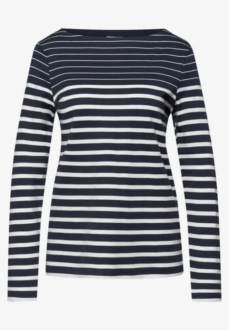 T-shirt à rayures shadowed navy