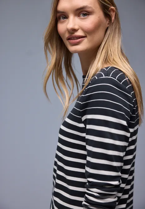 T-shirt à rayures shadowed navy