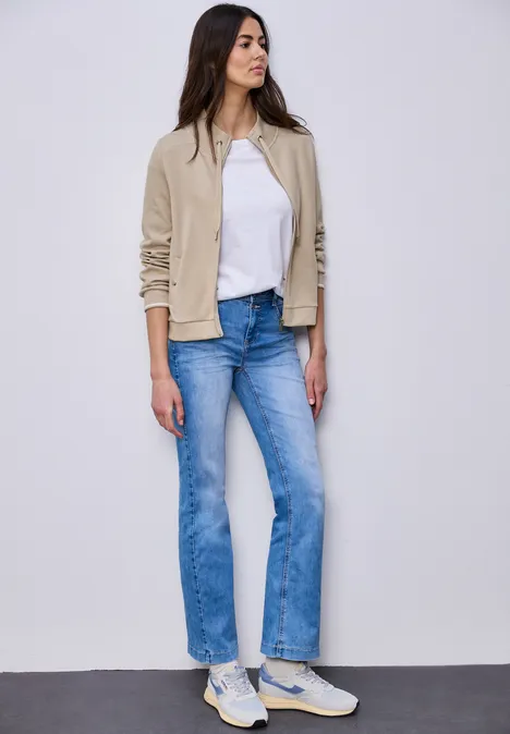 Veste à fermeture éclair cotton beige Veste à fermeture éclair cotton beige