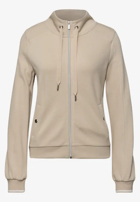 Veste à fermeture éclair cotton beige Veste à fermeture éclair cotton beige