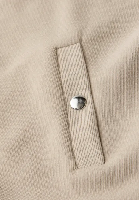 Veste à fermeture éclair cotton beige Veste à fermeture éclair cotton beige