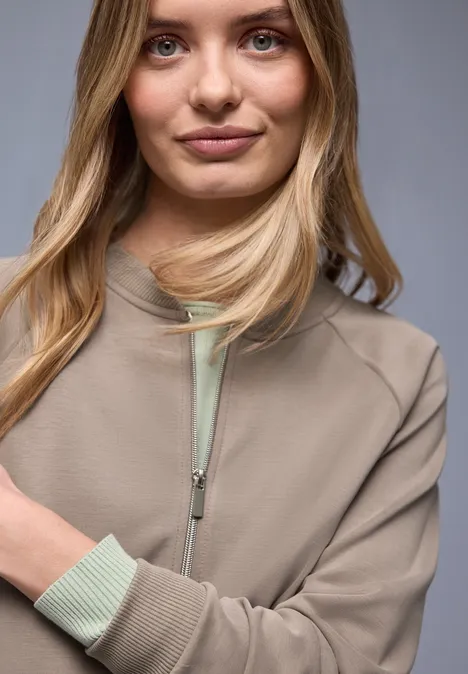 Gemusterte Jacke light terra mocha