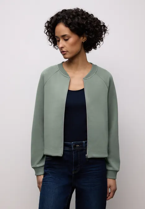 Gemusterte Jacke dark mint green