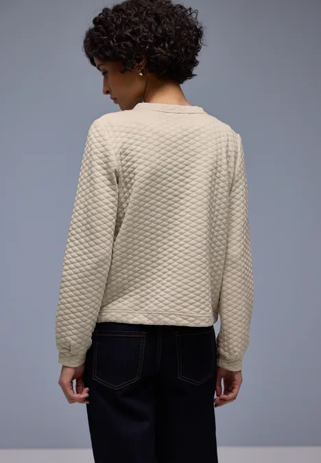 Jas met rits cotton beige