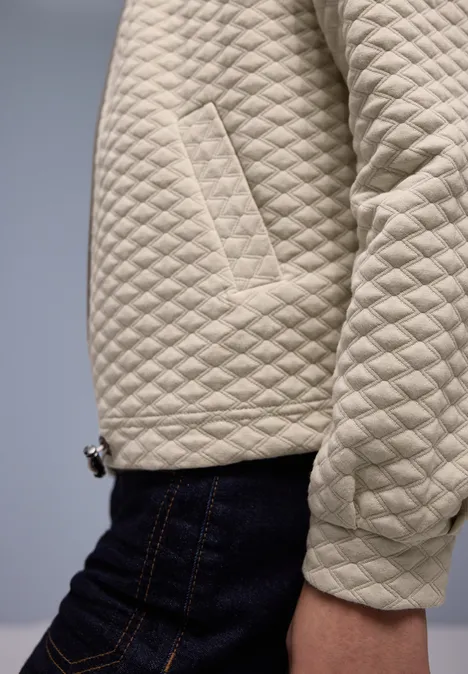 Jas met rits cotton beige