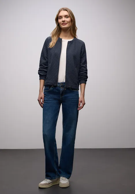 Zipper Jacke mit Struktur shadowed navy