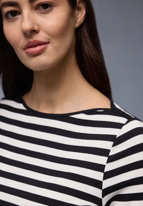 Gestreiftes Shirt Black