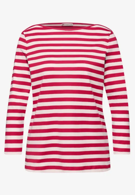 Gestreiftes Shirt power berry