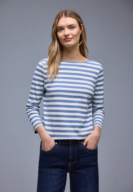 Gestreiftes Shirt bonnet blue Gestreiftes Shirt bonnet blue