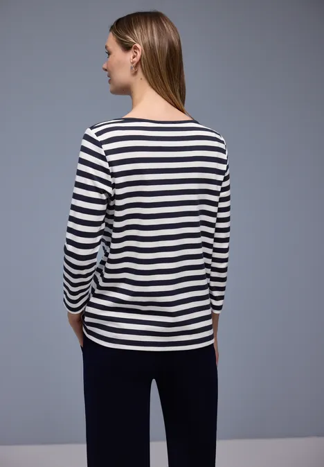 Gestreept shirt shadowed navy