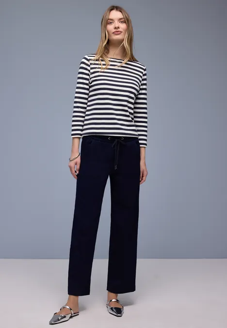 Gestreept shirt shadowed navy