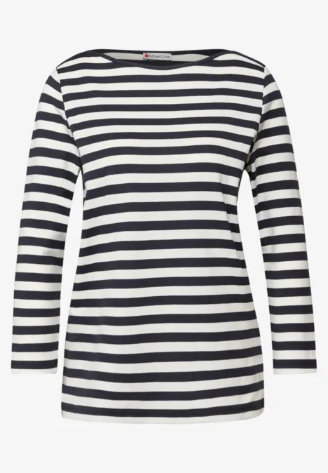 Gestreept shirt shadowed navy