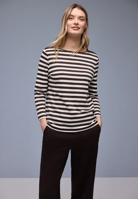 Gestreiftes Shirt molten earth