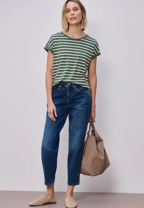 Chemise à rayures dropped shoulder bound green Chemise à rayures dropped shoulder bound green