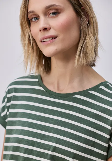 Chemise à rayures dropped shoulder bound green Chemise à rayures dropped shoulder bound green