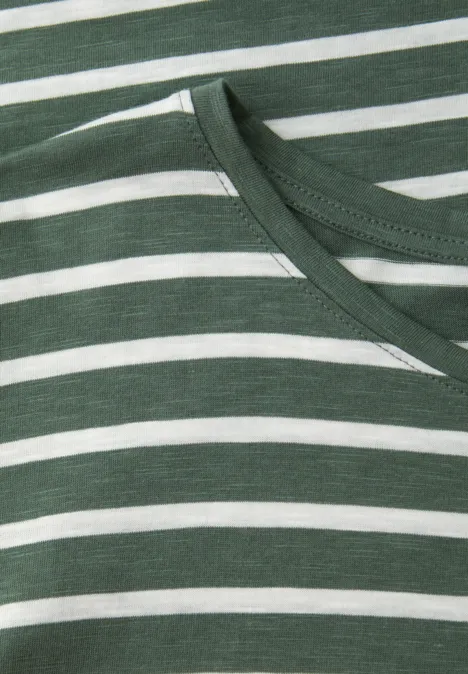 Chemise à rayures dropped shoulder bound green Chemise à rayures dropped shoulder bound green