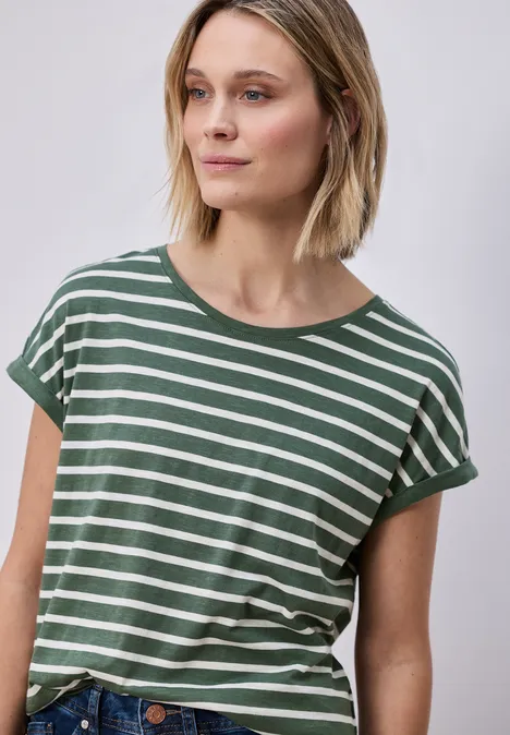 Chemise à rayures dropped shoulder bound green Chemise à rayures dropped shoulder bound green