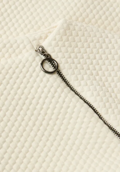 T-shirt avec fermeture éclair soft beige T-shirt avec fermeture éclair soft beige