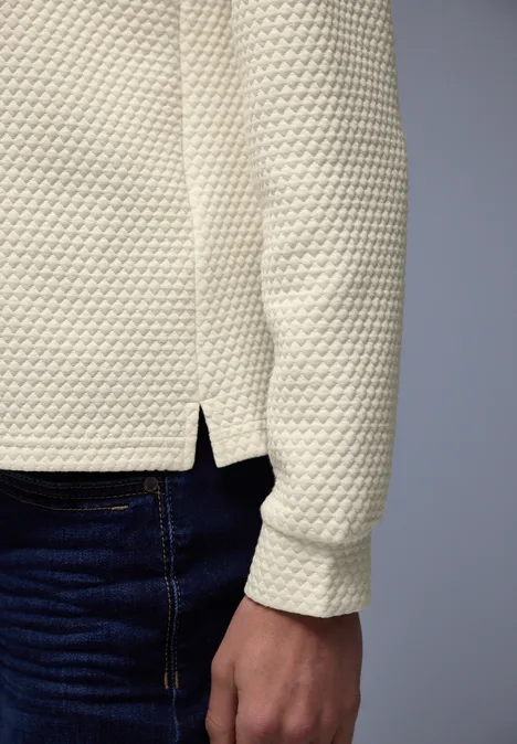 T-shirt avec fermeture éclair soft beige T-shirt avec fermeture éclair soft beige