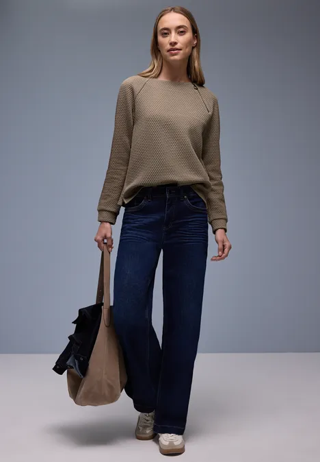 T-shirt avec fermeture éclair light terra mocha T-shirt avec fermeture éclair light terra mocha