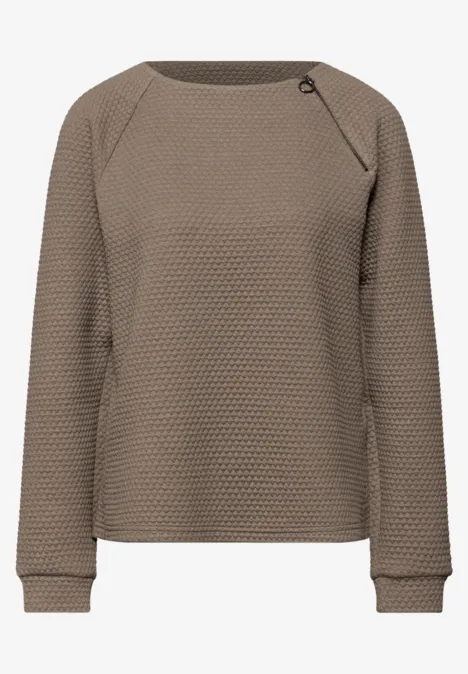 T-shirt avec fermeture éclair light terra mocha T-shirt avec fermeture éclair light terra mocha