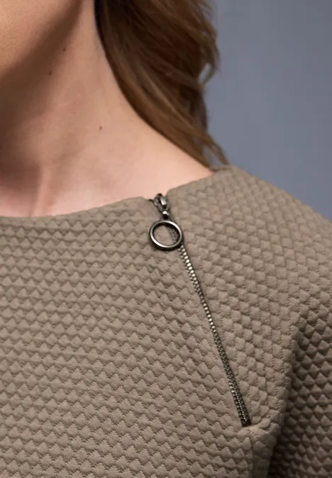 T-shirt avec fermeture éclair light terra mocha T-shirt avec fermeture éclair light terra mocha