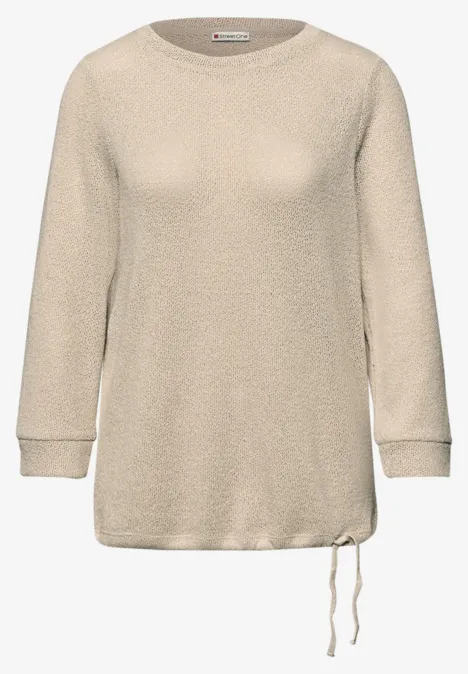 T-shirt en couleur unie cotton beige T-shirt en couleur unie cotton beige