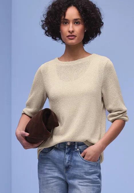 T-shirt en couleur unie cotton beige T-shirt en couleur unie cotton beige