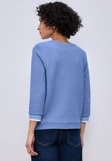 T-shirt avec détails contrastés bonnet blue T-shirt avec détails contrastés bonnet blue