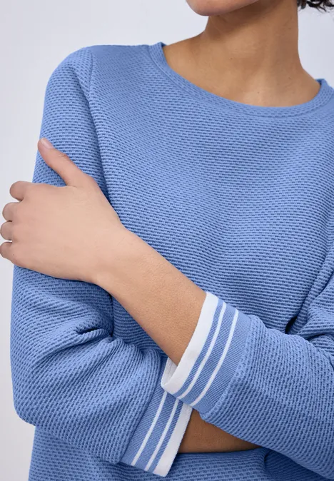 T-shirt avec détails contrastés bonnet blue T-shirt avec détails contrastés bonnet blue