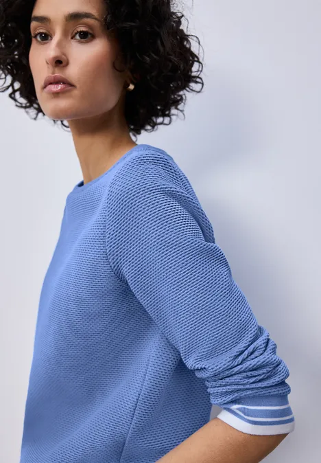 T-shirt avec détails contrastés bonnet blue T-shirt avec détails contrastés bonnet blue