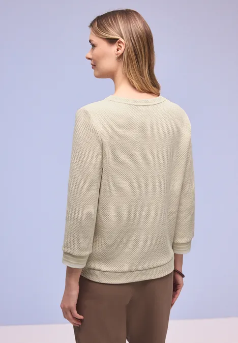 T-shirt avec détails contrastés smoke beige T-shirt avec détails contrastés smoke beige