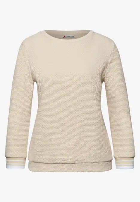 T-shirt avec détails contrastés smoke beige T-shirt avec détails contrastés smoke beige