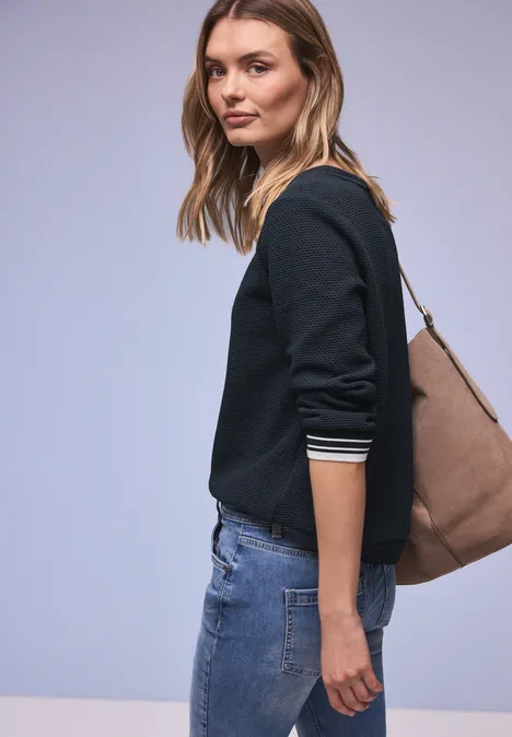 T-shirt avec détails contrastés shadowed navy T-shirt avec détails contrastés shadowed navy