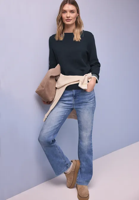 T-shirt avec détails contrastés shadowed navy T-shirt avec détails contrastés shadowed navy