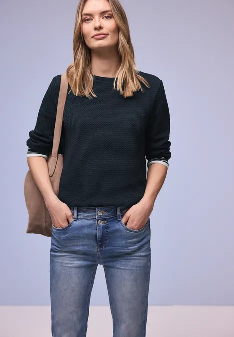 T-shirt avec détails contrastés shadowed navy T-shirt avec détails contrastés shadowed navy